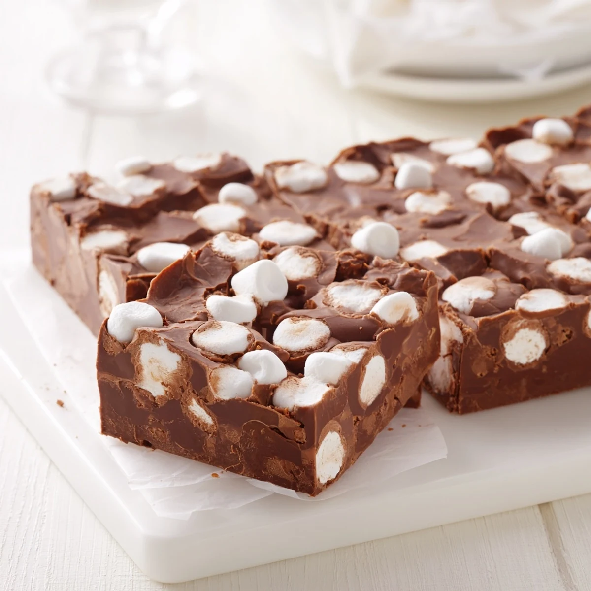 Sweet, decadent Easy Marshmallow Fudge, offering a symphony of textures and flavors in every bite.