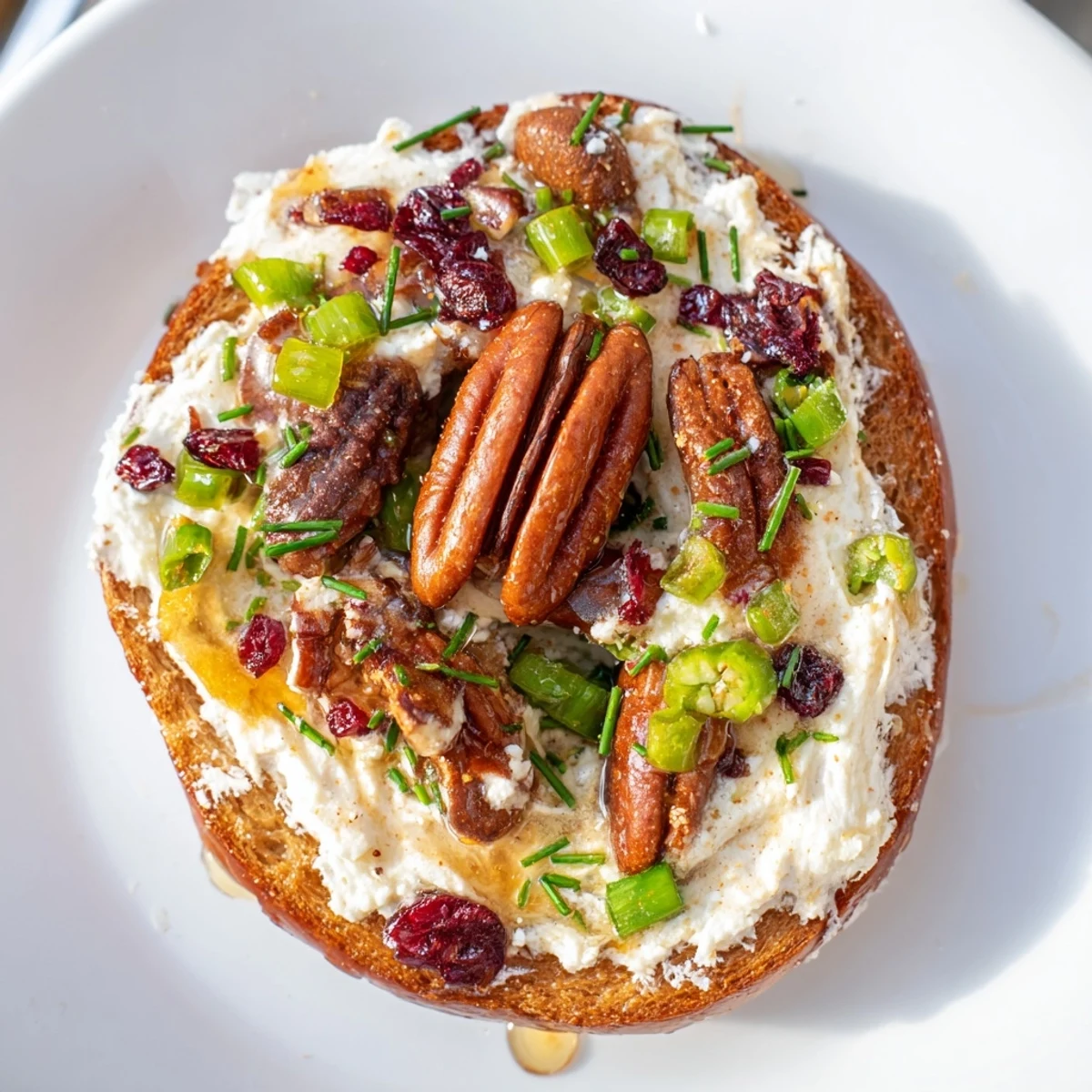 Vibrant photo of Rocket Fuel New Year's Eve Treats, bite-sized snacks with spicy jalapeños and pecans.