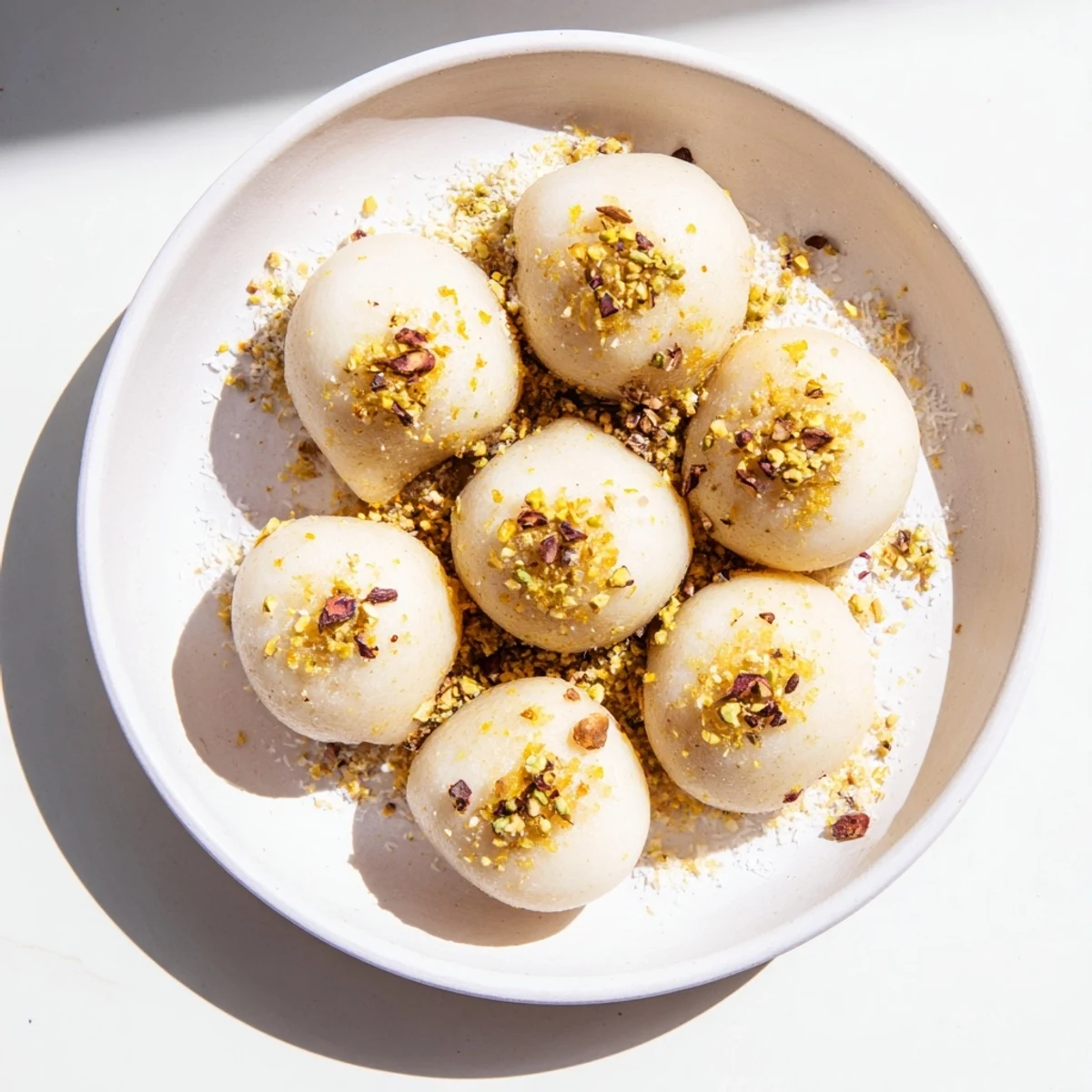 A beautiful close-up of the Lunar and Star Date Platter, a sweet Middle Eastern treat ready to serve.