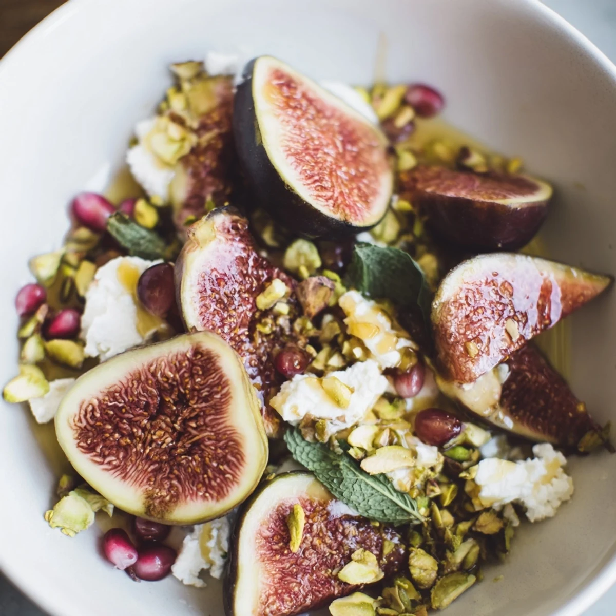 Artfully arranged Winter Fruit platter: figs, dates, and grapes dusted with snowy coconut.