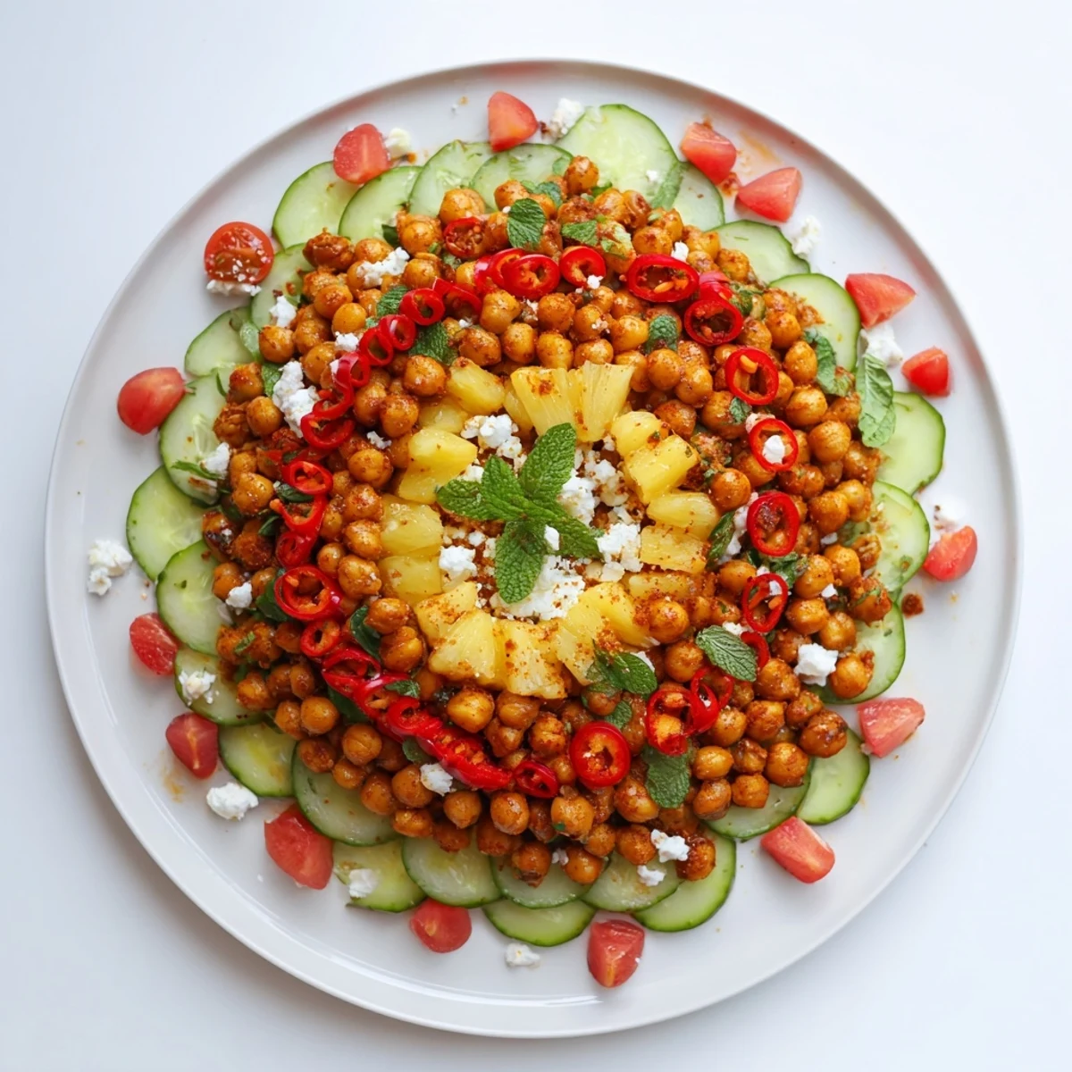 A vibrant photo of Concentric Rings of Flavor, a stunning layered appetizer.