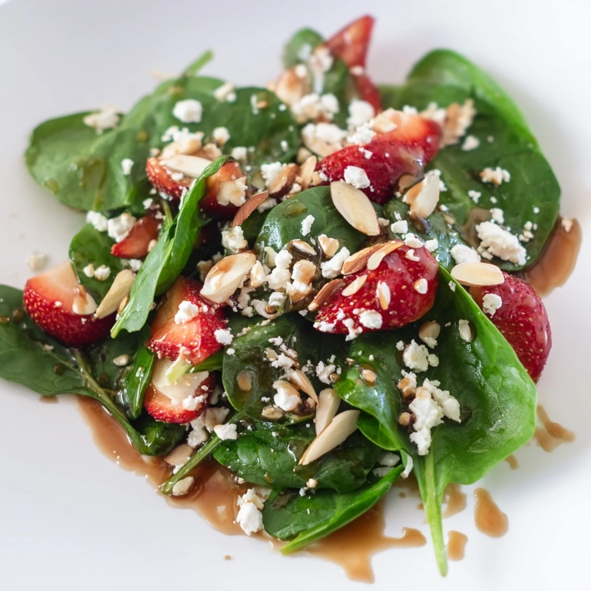 Enjoy a refreshing burst of flavor with this delicious Strawberry Spinach Salad with tangy vinaigrette.
