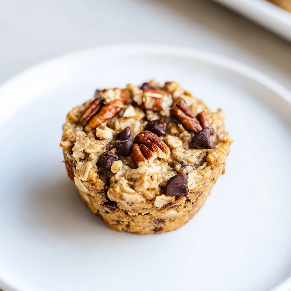 Warm and comforting homemade baked oatmeal cups, served and ready to be enjoyed as a tasty meal.