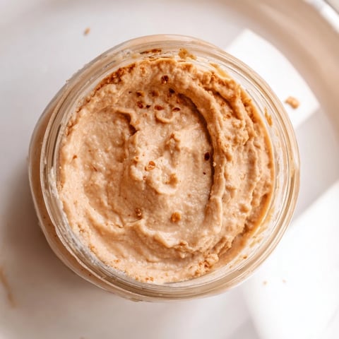 A close-up of quick Christmas cookie butter spread, thick and creamy, ready to be enjoyed.