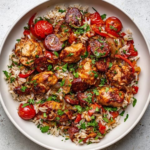 Chicken Chorizo Rice Skillet