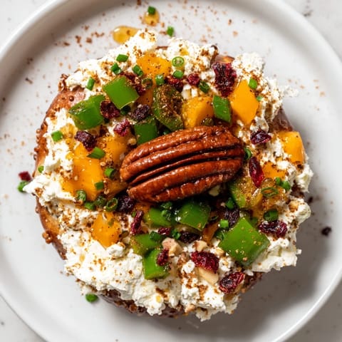 Close-up of Rocket Fuel New Year's Eve Treats, showcasing the sweet cream cheese and vibrant cranberry topping.