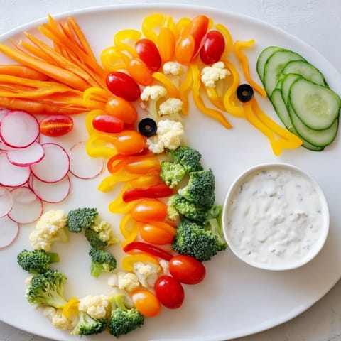 Seahorse Veggie Dip Platter