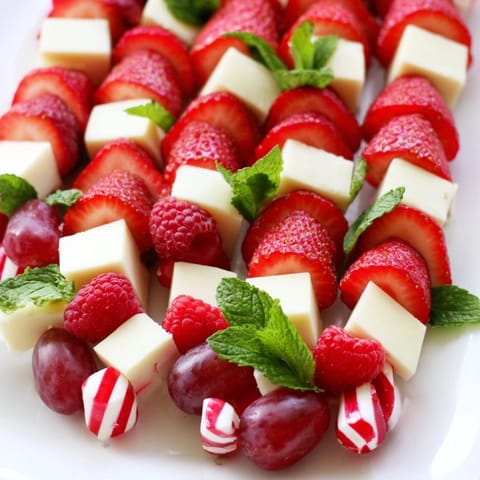 Candy Cane Stripe Fruit Cheese