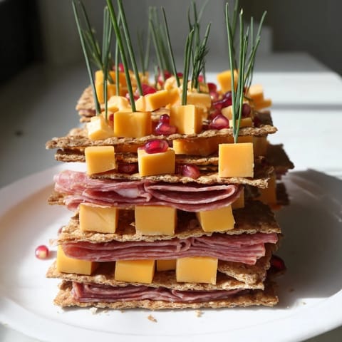 Layered Urban Skyline Appetizer