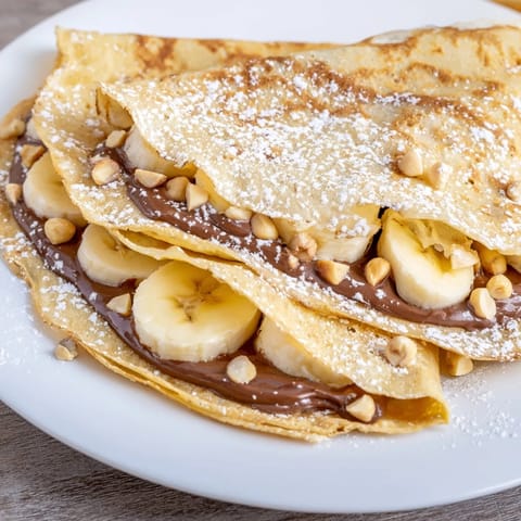Banana Nutella Folded Tortilla