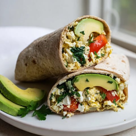 Feta Egg Breakfast Wrap
