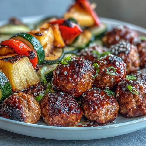 Light Teriyaki Turkey Meatballs