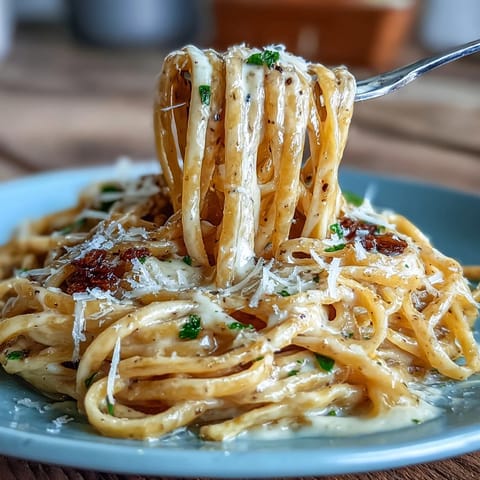 Silky strands of homemade pasta, delicately flavored with truffle oil, are tossed in butter and topped with freshly grated Parmesan.