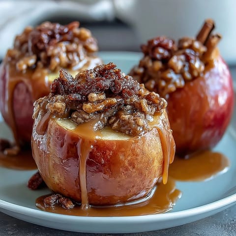 Crisp apple slices drizzled with peanut butter and topped with crunchy granola for a wholesome, sweet snack.