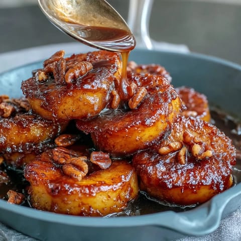 Soul Food Candied Yams Skillet with Brown Sugar, featuring tender glazed yams in a buttery brown sugar syrup.