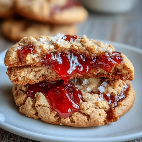 Fresh Strawberry Jam Cookies