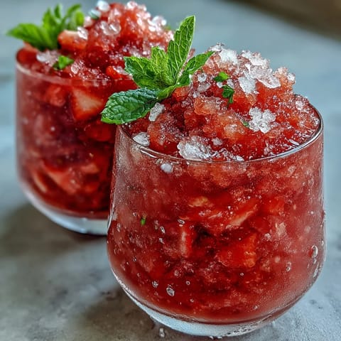 Frozen Strawberry Lemonade Slushie, a frosty pink drink perfect for summer.