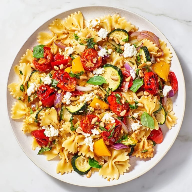 Enjoy a delicious plate of Festive Bow Tie Pasta Platter, perfect for a gathering with friends and family.