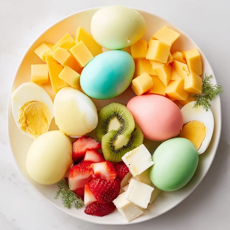 Vibrant and creative, this Easter Egg-cellent Brunch Board offers a lovely arrangement of spring flavors.