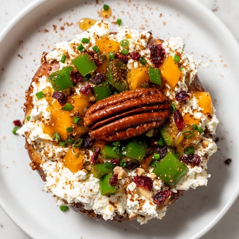 Close-up of Rocket Fuel New Year's Eve Treats, showcasing the sweet cream cheese and vibrant cranberry topping.