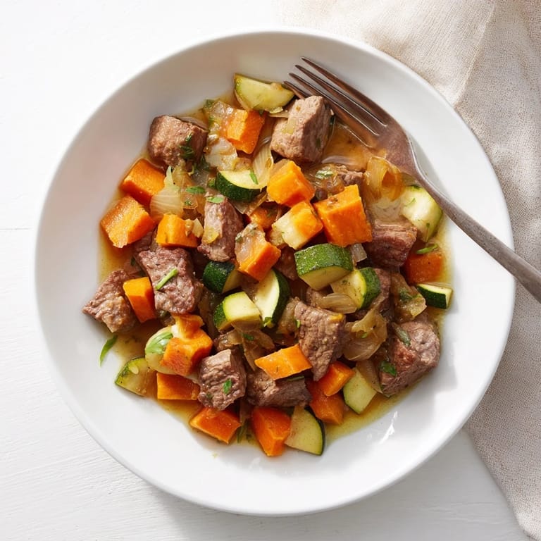 Delicious Sweet Lamb Platter for Baby, gently simmered with tender lamb and fresh veggies.