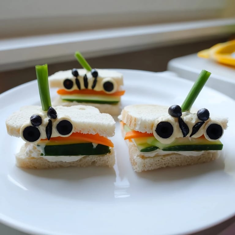 These adorable bee sandwich cutouts feature savory fillings and colorful fresh garnishes.