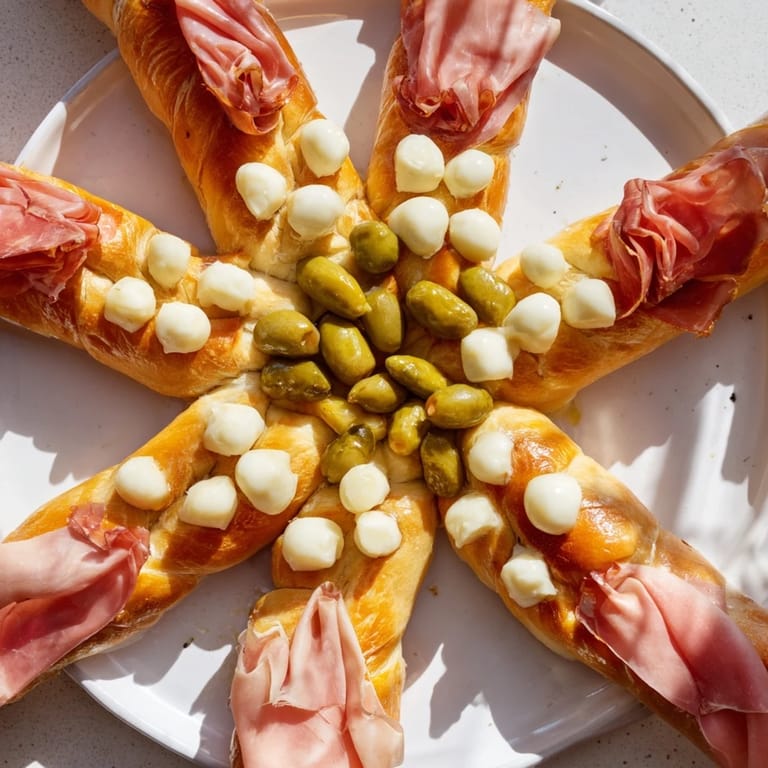 A close-up of the fractal tree branching bread platter, showcasing its artful arrangement and delicious components.