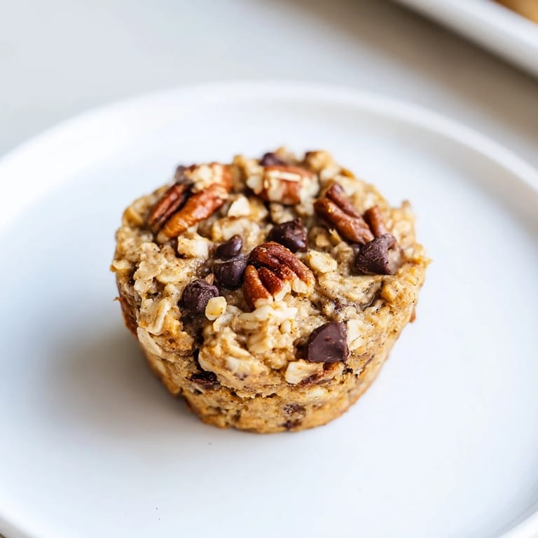 Warm and comforting homemade baked oatmeal cups, served and ready to be enjoyed as a tasty meal.