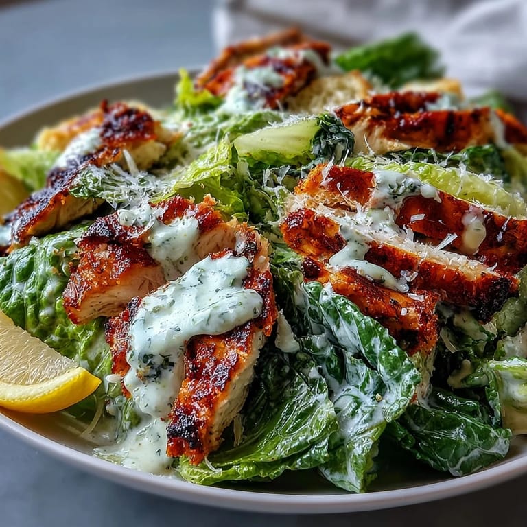 Freshly shaved Parmesan and bright cherry tomatoes add color and flavor to a vibrant Romaine Caesar Bowl served in a rustic ceramic salad bowl.