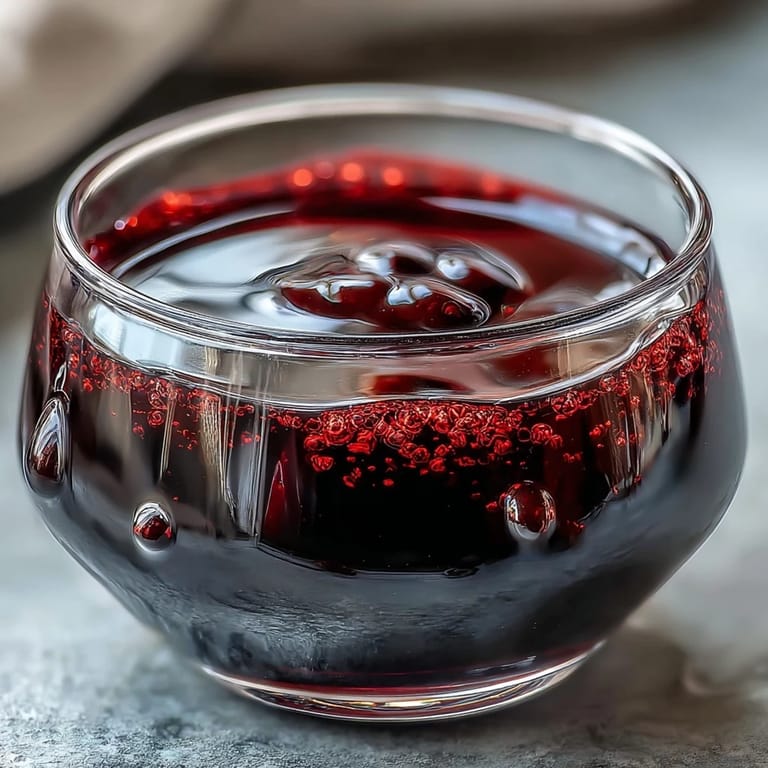 Fresh black currants, sugar, and lemon slices arranged beside a simmering saucepan of homemade Black Currant Syrup.