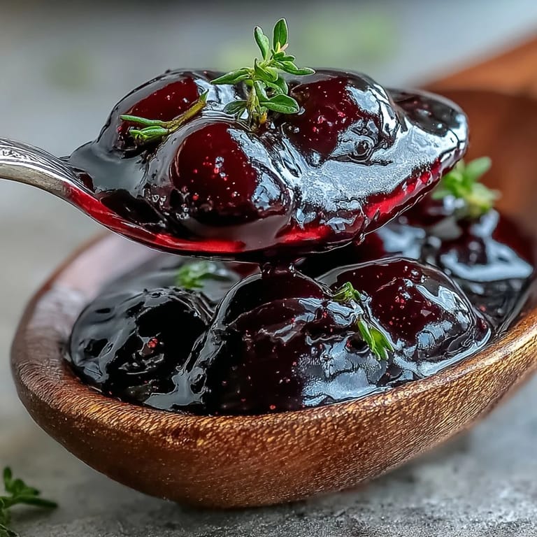 Black Currant Glaze brushed onto roasted pork for a sticky, tangy-sweet finish at dinner.