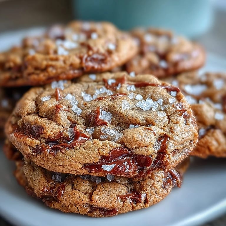 Plated Hojicha Brown Butter Cookies ready to serve, with a glass of milk for a classic American dessert pairing.
