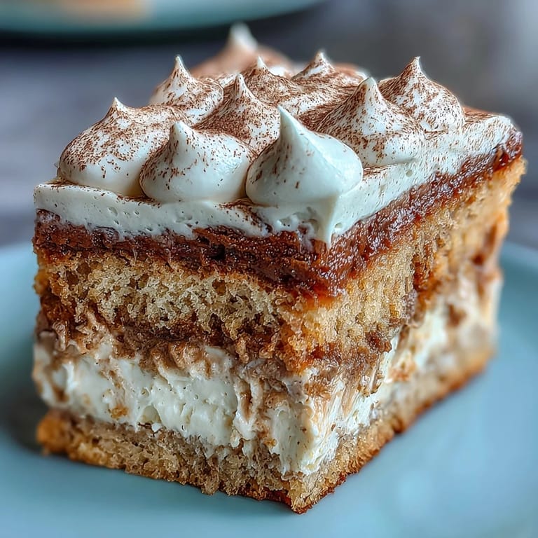 Freshly baked Fluffy Hojicha Cake is layered with silky hojicha whipped cream, ready to be sliced and served with tea.