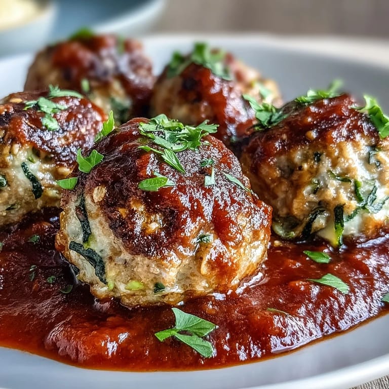 Platter of Clean Eating Turkey and Veggie Meatballs with Marinara, accompanied by a fresh green salad and whole grain pasta for a family-style meal.