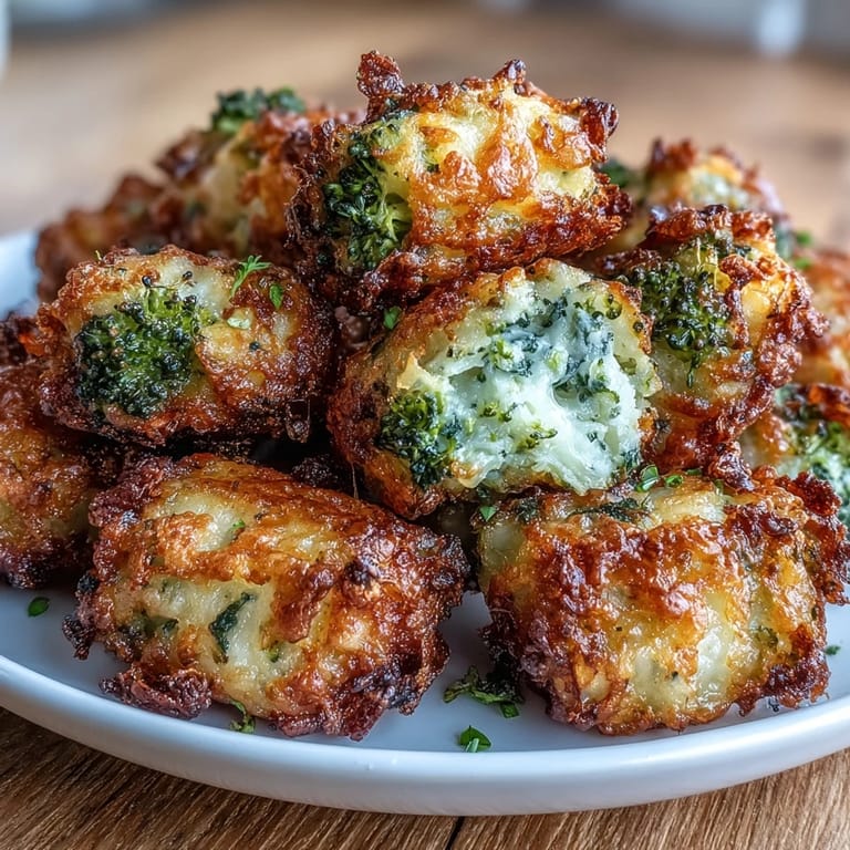 Cheesy broccoli tots made in the air fryer, served hot with dipping sauce for a delicious appetizer.