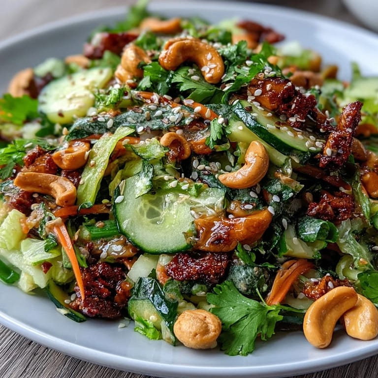 Vibrant Crunchy Celery Peanut Salad with Soy Ginger Dressing, combining crisp celery, red bell pepper, and peanuts in a savory-sweet ginger soy dressing for a refreshing crunch.