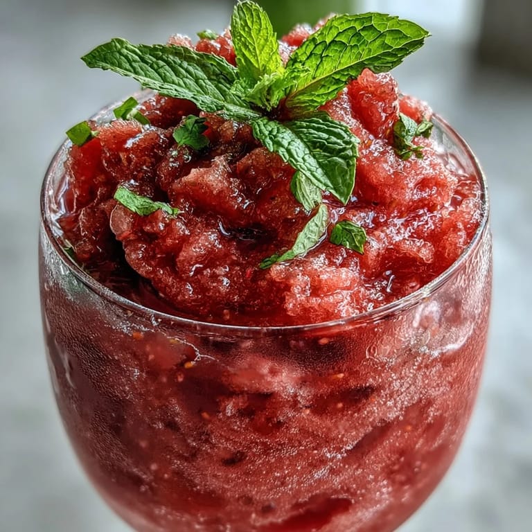 Our Watermelon Mint Frosé: blended frozen fruit and citrus on a sunny day.