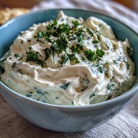 Creamy whipped cottage cheese ranch dip with fresh herbs, served with colorful veggie sticks for dipping.  