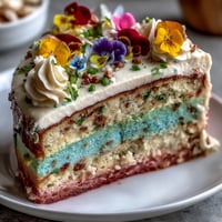 Soft pastel ombre cake with delicate floral topper, perfect for spring celebrations and special occasions.