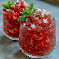 Frozen Strawberry Lemonade Slushie, a frosty pink drink perfect for summer.